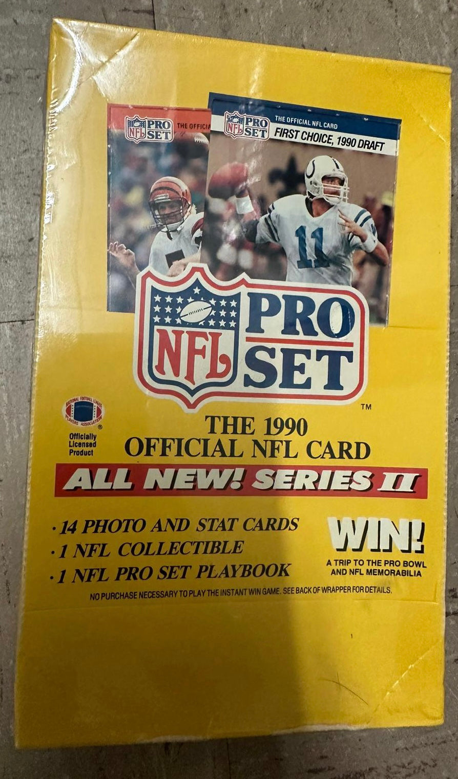 1990 Pro Set Football wax box 36 packs