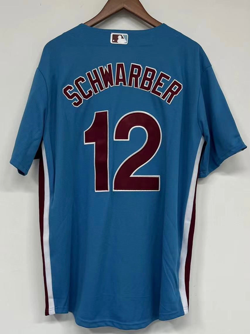 Kyle Schwarber Philadelphia Phillies Jersey blue