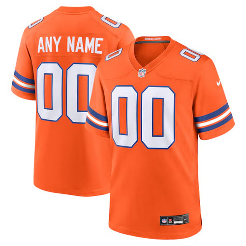 Any name & Number customized Denver Broncos Official NFL Nike Jersey Classic Orange