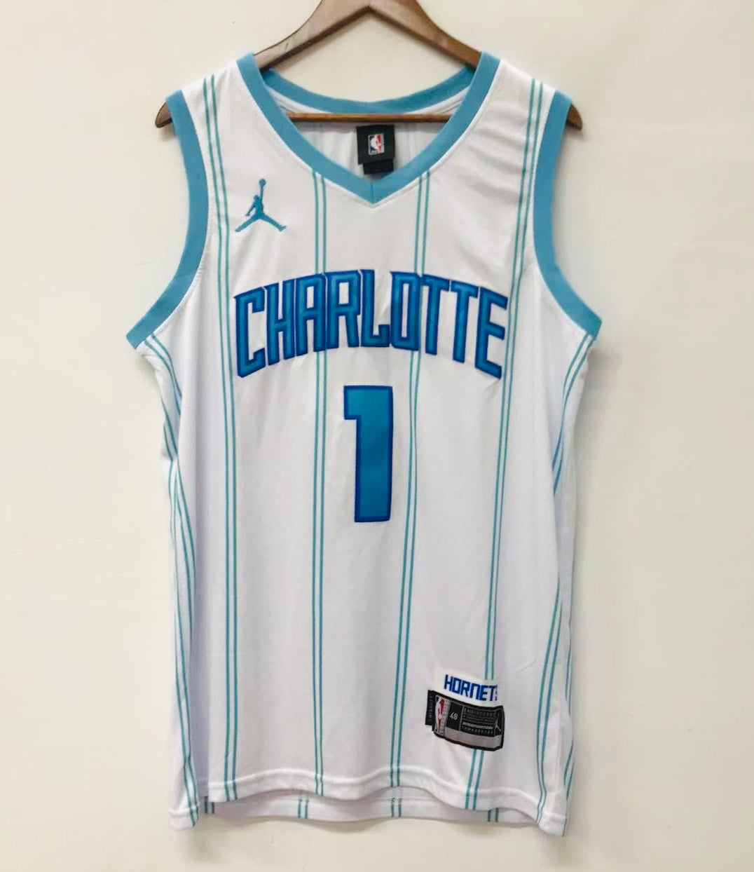 LaMelo Ball Charlotte Hornets Jordan brand Jersey white Classic Authentics LaMelo Ball Charlotte Hornets Jordan brand Jersey white Classic Authentics