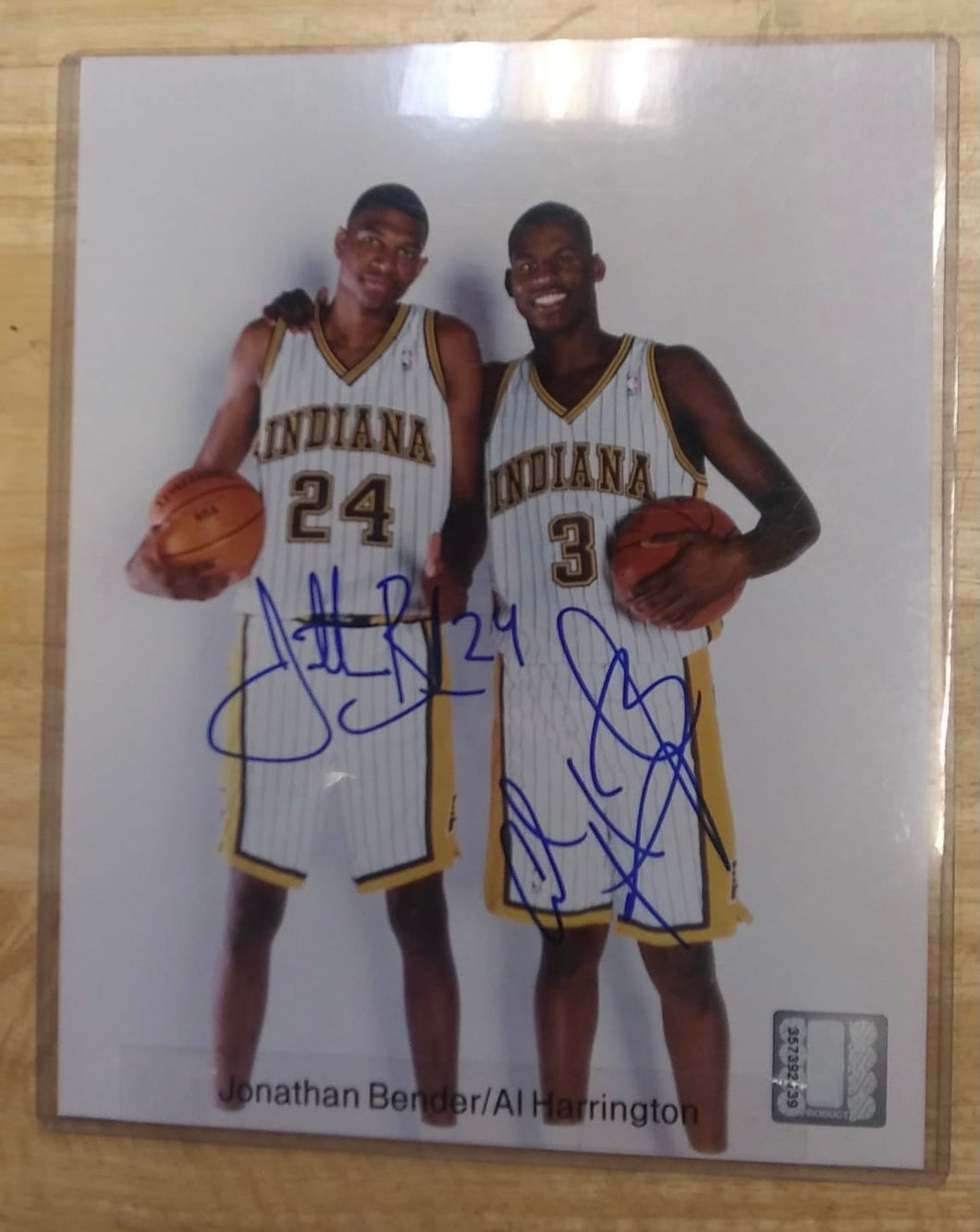 Jonathan Bender & Al Harrington Indiana Pacers Autographed 8x10 photo with COA