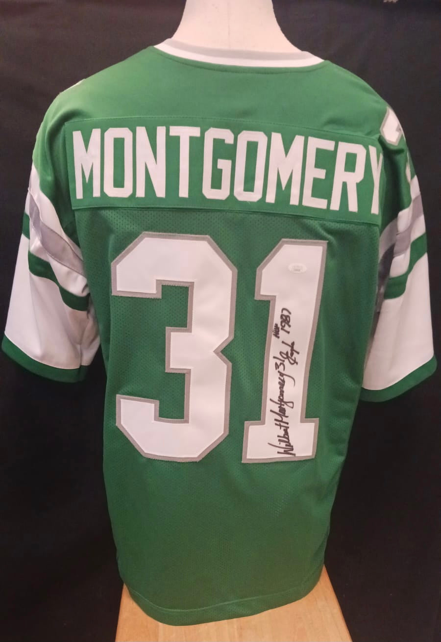 Wilbert Montgomery autographed Philadelphia Eagles Custom jersey JSA COA