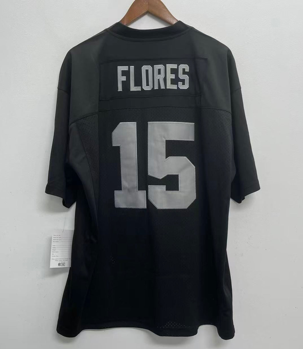 Tom Flores Oakland Raiders Mitchell & Ness Jersey black