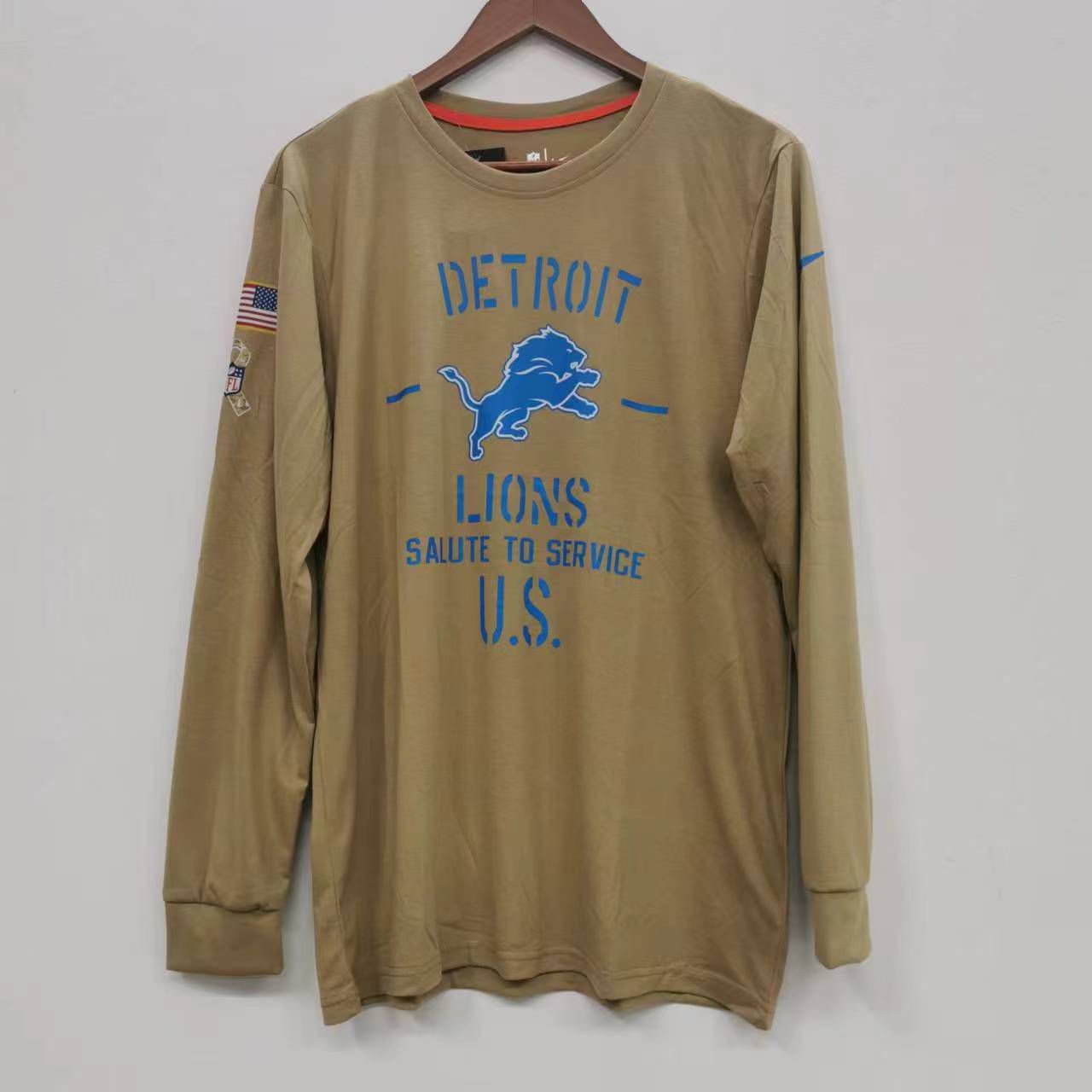 Detroit Lions Salute to Service long sleeve shirt Classic Authentics