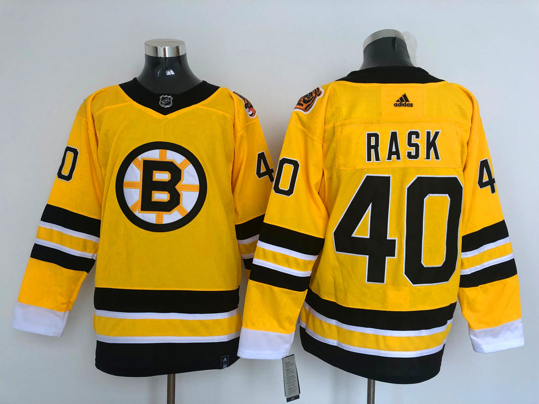 Tuukka Rask Boston Bruins NHL Jersey Adidas yellow