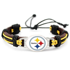 Pittsburgh Steelers NFL leather bracelet