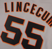 Tim Lincecum San Francisco Giants 2010 World Series Official MLB Majestic Jersey gray