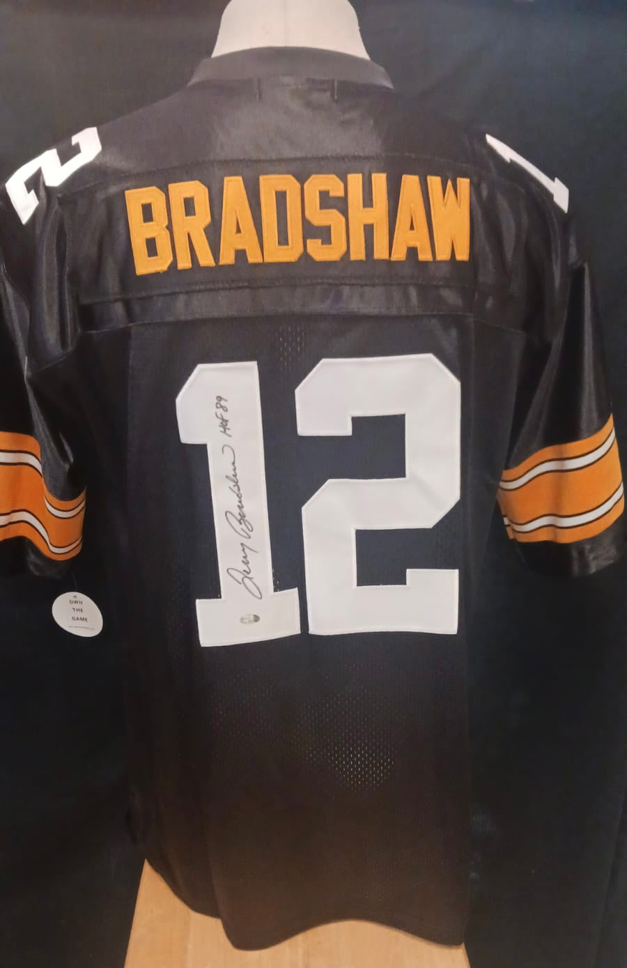 Terry Bradshaw autographed Pittsburgh Steelers Custom jersey COA photo signing