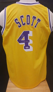 Byron Scott Los Angeles Lakers autographed  jersey PSA/DNA COA