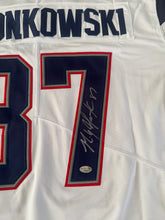 Rob Gronkowski autographed New England Patriots jersey COA & Photo signing