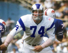 Merlin Olsen 1969 Los Angeles Rams NFL Mitchell & Ness Jersey white