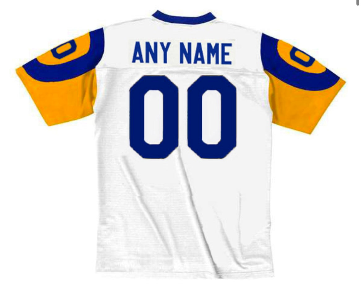 Any name & Number customized Los Angeles Rams NFL Mitchell & Ness