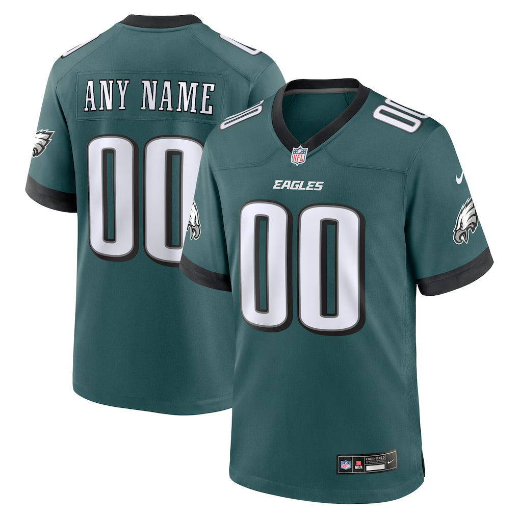 Any name & Number Philadelphia Eagles Official NFL Nike jersey green