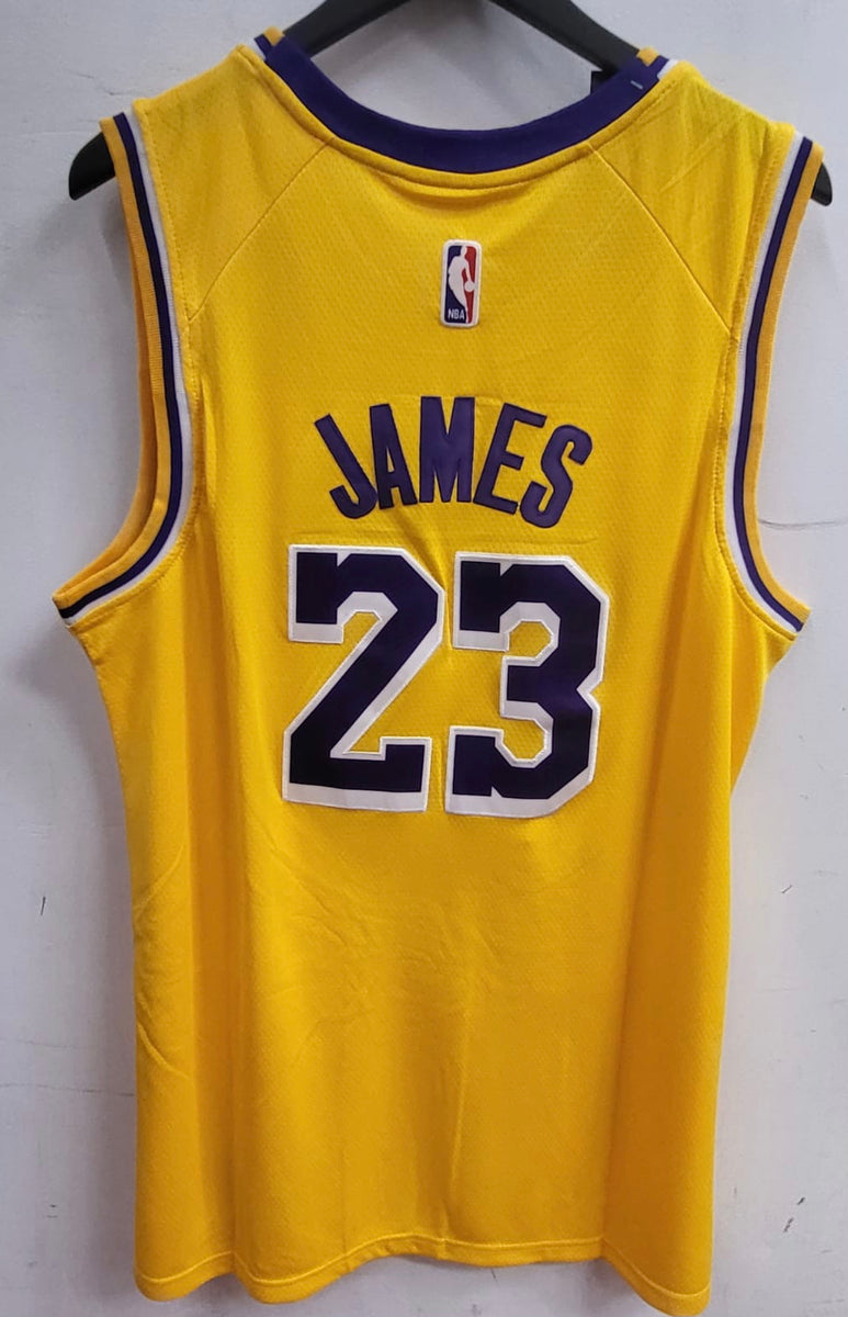 Lebron James Los Angeles Lakers #23 Black Yellow NBA Jersey Shirt