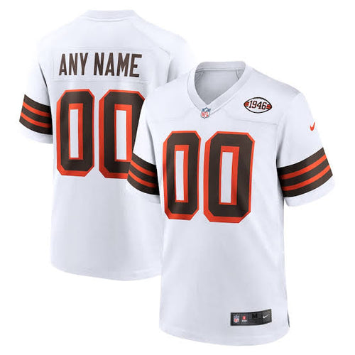 Any name & Number  Cleveland Browns NFL Nike custom made jersey white