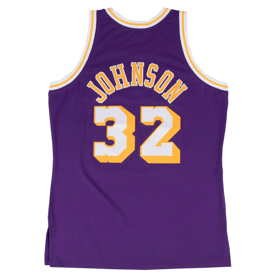 Magic Johnson Los Angeles Lakers Official NBA Nike Jersey purple