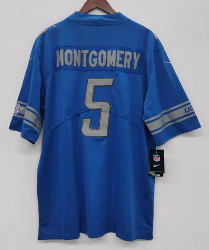 David Montgomery Detroit Lions Official NFL Jersey Nike blue