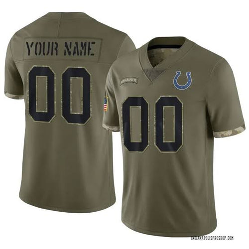 Indianapolis Colts Any Name & Number customized YOUTH KIDS Official NFL Salute to Service Jersey