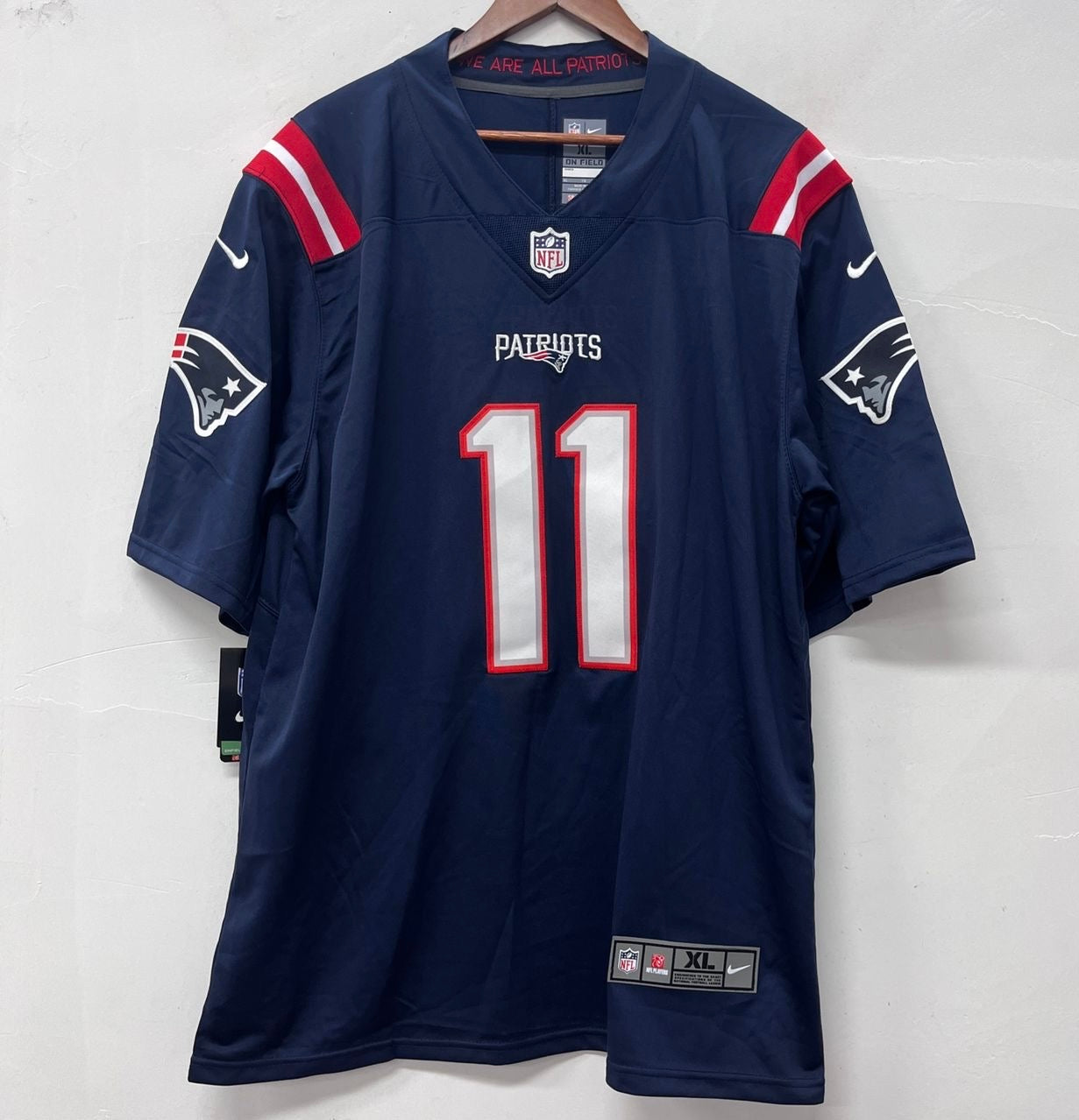 Custom Sewn Julian Edelman Blue Patriots Jersey – Unsigned, Stitched Numbers, Adult Sizes M-2XL