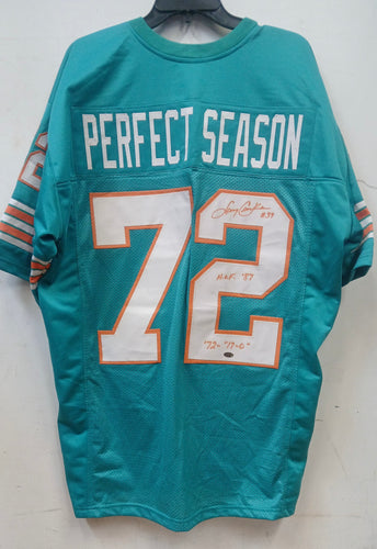 Larry Csonka Miami Dolphins autographed Perfect Season jersey COA
