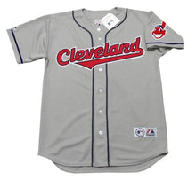 Any Name & Number Customized 1990’s Cleveland Indians Official MLB jersey Majestic gray