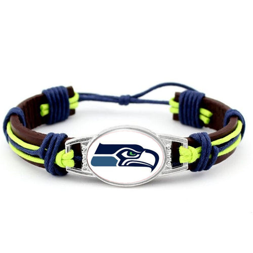 Seattle Seahawks NFL leather bracelet