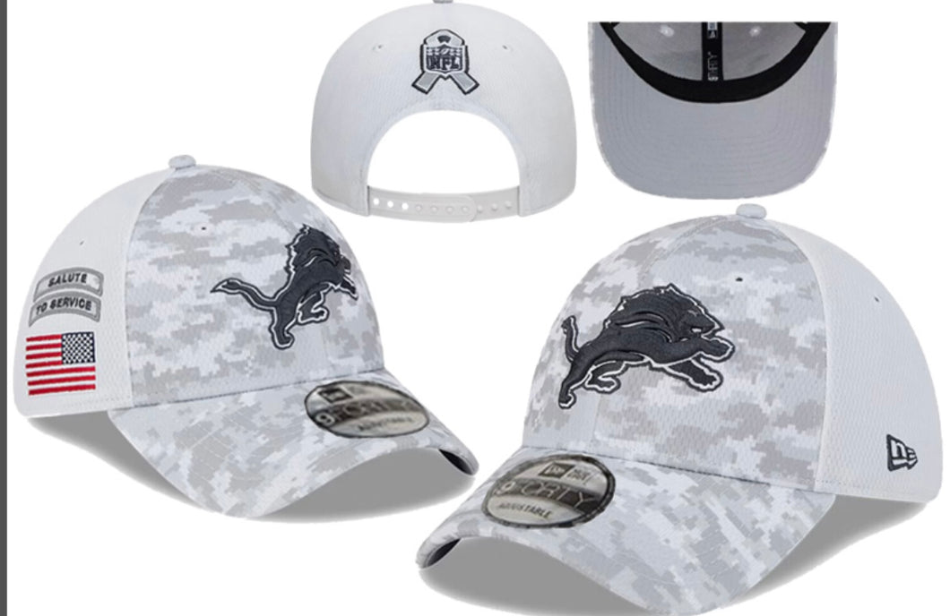 Detroit Lions Salute To Service New Era NFL Hat curved brim adjustable