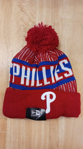 Philadelphia Phillies MLB New Era winter knit Hat with Pom Pom