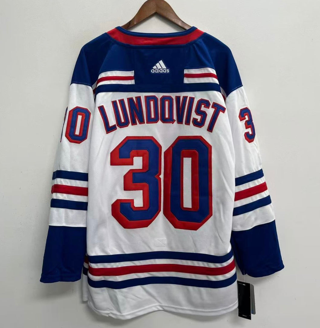 Henrik Lundqvist New York Rangers Official NHL Adidas  Jersey White
