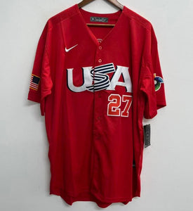 Mike Trout Team USA Baseball jersey Nike Red