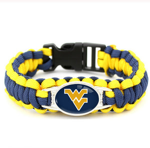 West Virginia Mountaineers snap clasp bracelet