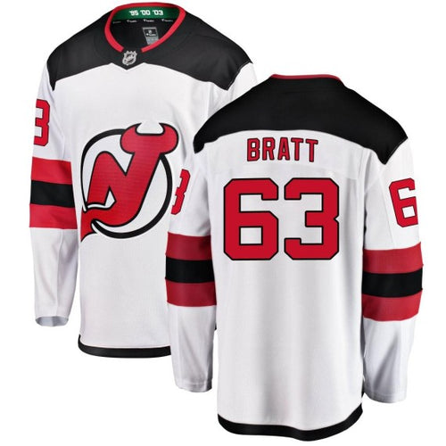 Jesper Bratt YOUTH KIDS New Jersey Devils Official NHL Adidas Jersey white