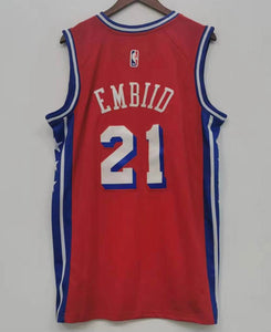 Joel Embiid Philadelphia 76ers Jersey Nike RED