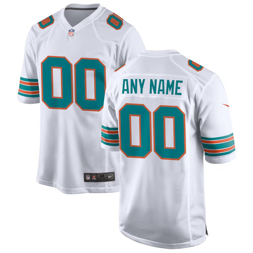Any name & Number Miami Dolphins Official NFL Nike jersey alternate White
