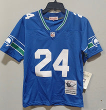 Marshawn Lynch YOUTH KIDS Seattle Seahawks Official NFL Mitchell & Ness Jersey blue