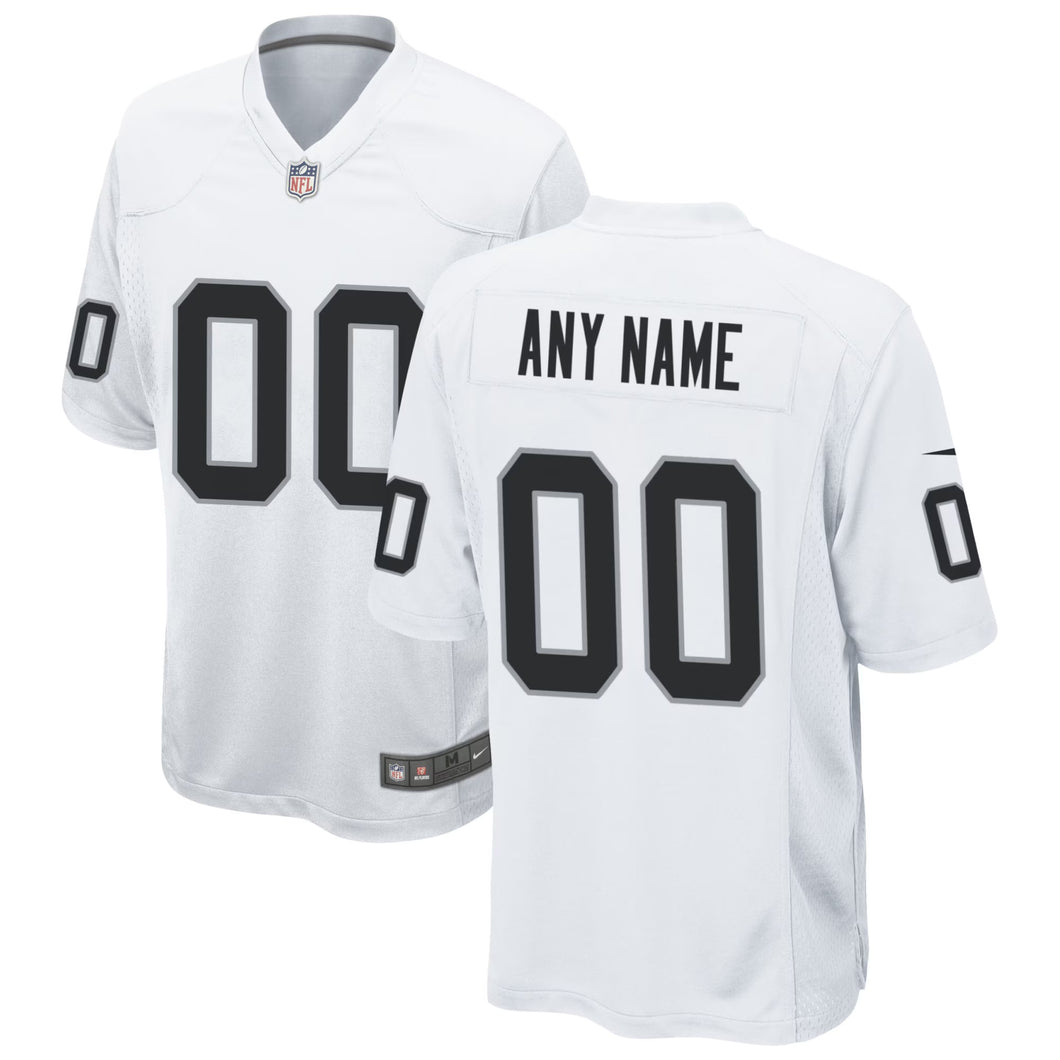 Las Vegas Raiders Any Name & Number customized YOUTH KIDS Official NFL Jersey white