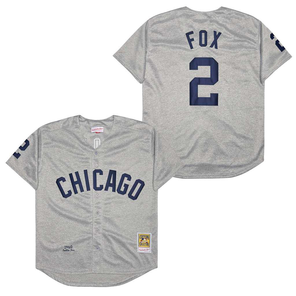 Nellie Fox Chicago White Sox Jersey Mitchell & Ness gray