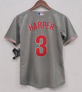 Bryce Harper YOUTH Philadelphia Phillies Jersey gray