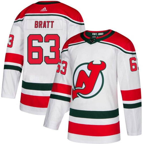 Jesper Bratt YOUTH KIDS New Jersey Devils Official NHL Adidas Jersey white