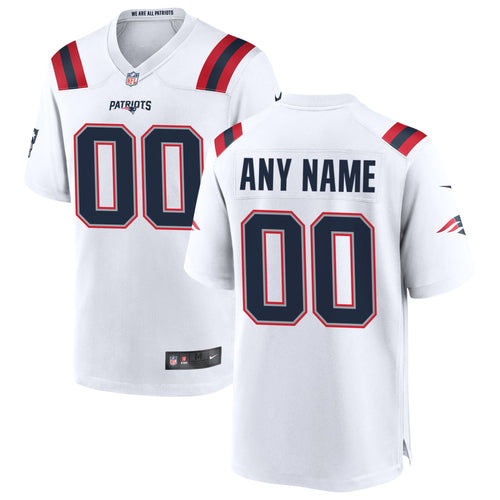 New England Patriots Any Name & Number customized YOUTH KIDS Official NFL Jersey white