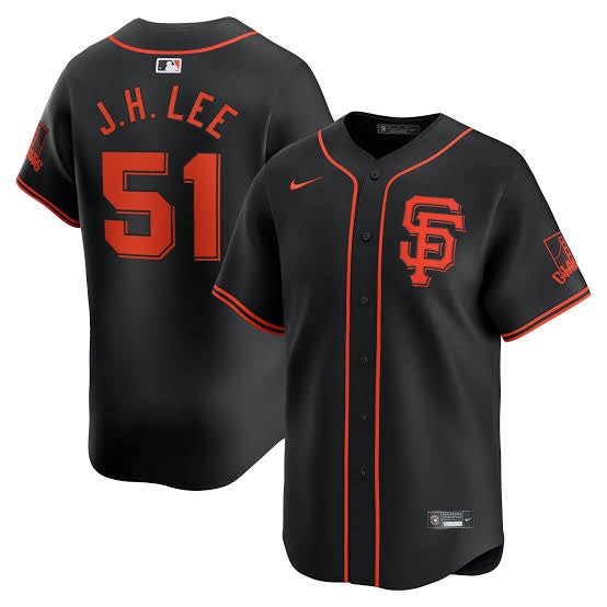 Men's San Francisco Giants Jung Hoo Lee Nike Black Alternate