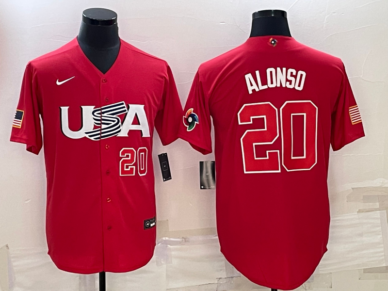 Pete Alonso Team USA Baseball jersey Nike Red