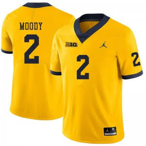 Jake Moody Michigan Wolverines Official NCAA Jersey #2 yellow