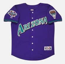 Luis Gonzalez Arizona Diamondbacks 2001 World Series Official MLB Majestic Jersey purple