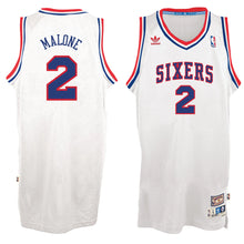 Moses Malone Philadelphia 76ers Official NBA Adidas Jersey White