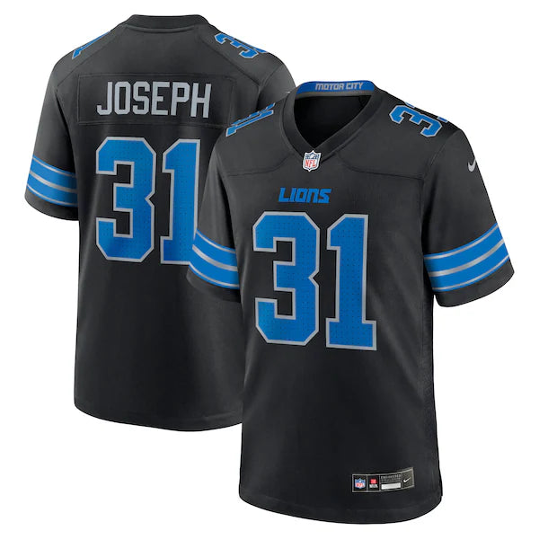 Kerby Joseph Detroit Lions Official NFL Nike Jersey Black
