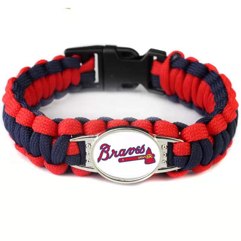 Atlanta Braves snap clasp bracelet