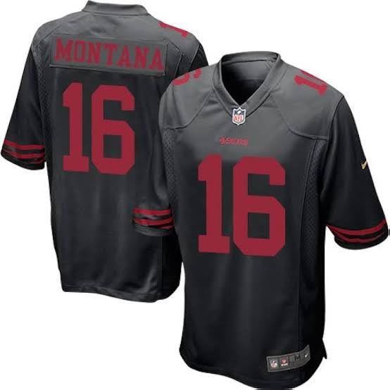 Joe Montana San Francisco 49ers official Nike black Jersey