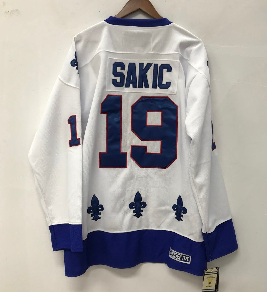 Joe Sakic Quebec Nordiques Jersey white