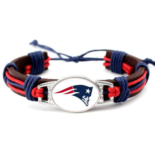 New England Patriots NFL leather bracelet